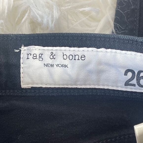 Rag & Bone Nina High Rise Ankle Skinny Jeans In Black Hampton Sz 26 - Picture 8 of 14